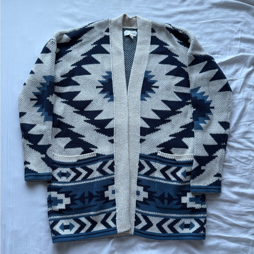 Lucky Brand Aztec Women’s Oversized Cardigan Sz S